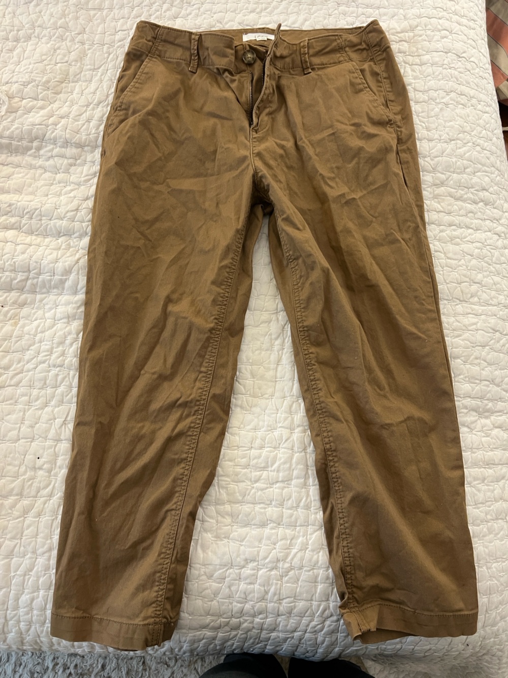 LOFT Women's Brown Cropped Ankle Pants